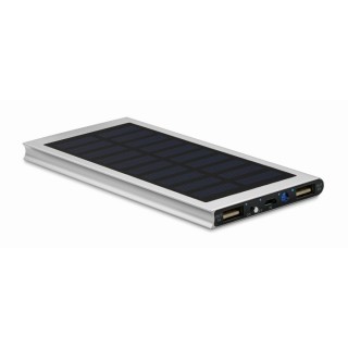 Powerbank solar de aluminio publicitaria 8000 mAh